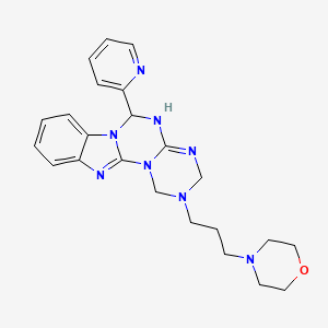 4-(3-(6-(pyridin-2-yl)-3,4-dihydro-1H-benzo[4,5]imidazo[1,2-a][1,3,5]triazino[1,2-c][1,3,5]triazin-2(6H)-yl)propyl)morpholine - 