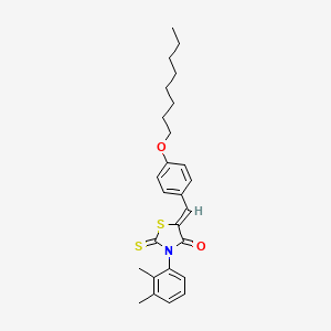 (5Z)-3-(2,3-dimethylphenyl)-5-[4-(octyloxy)benzylidene]-2-thioxo-1,3-thiazolidin-4-one - 