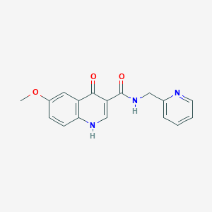 4-hydroxy-6-methoxy-N-(pyridin-2-ylmethyl)quinoline-3-carboxamide - 