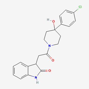 3-{2-[4-(4-chlorophenyl)-4-hydroxypiperidino]-2-oxoethyl}-1,3-dihydro-2H-indol-2-one - 