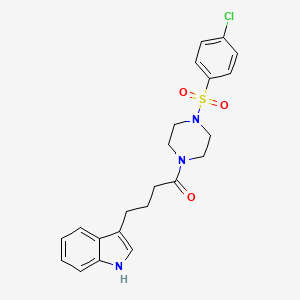 1-{4-[(4-chlorophenyl)sulfonyl]piperazin-1-yl}-4-(1H-indol-3-yl)butan-1-one - 