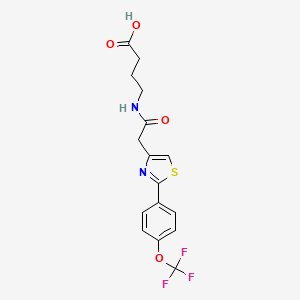 4-[({2-[4-(Trifluoromethoxy)phenyl]-1,3-thiazol-4-yl}acetyl)amino]butanoic acid - 