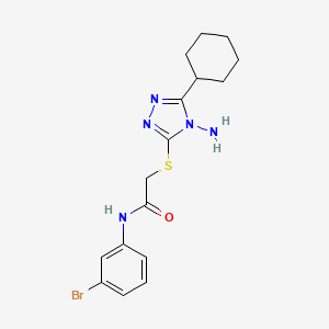 2-[(4-amino-5-cyclohexyl-4H-1,2,4-triazol-3-yl)sulfanyl]-N-(3-bromophenyl)acetamide - 