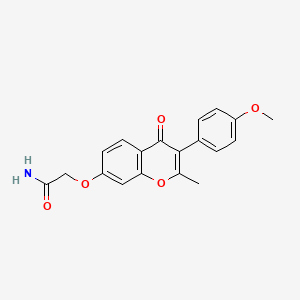 2-{[3-(4-methoxyphenyl)-2-methyl-4-oxo-4H-chromen-7-yl]oxy}acetamide - 