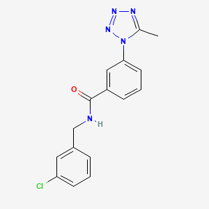 N-(3-chlorobenzyl)-3-(5-methyl-1H-tetrazol-1-yl)benzamide - 