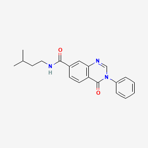 N-(3-methylbutyl)-4-oxo-3-phenyl-3,4-dihydroquinazoline-7-carboxamide - 
