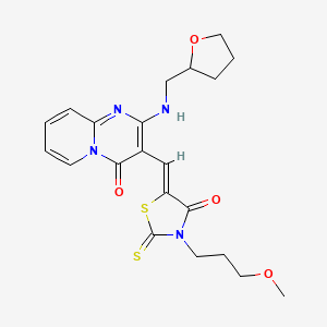 3-{(Z)-[3-(3-methoxypropyl)-4-oxo-2-thioxo-1,3-thiazolidin-5-ylidene]methyl}-2-[(tetrahydrofuran-2-ylmethyl)amino]-4H-pyrido[1,2-a]pyrimidin-4-one - 