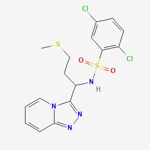 2,5-dichloro-N-[3-(methylsulfanyl)-1-([1,2,4]triazolo[4,3-a]pyridin-3-yl)propyl]benzenesulfonamide - 