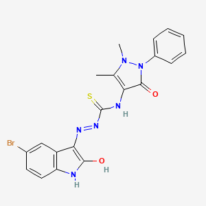 1-[(5-Bromo-2-oxoindol-3-yl)amino]-3-(1,5-dimethyl-3-oxo-2-phenylpyrazol-4-yl)thiourea - 