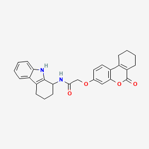 2-[(6-oxo-7,8,9,10-tetrahydro-6H-benzo[c]chromen-3-yl)oxy]-N-(2,3,4,9-tetrahydro-1H-carbazol-1-yl)acetamide - 