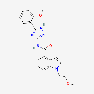 1-(2-methoxyethyl)-N-[3-(2-methoxyphenyl)-1H-1,2,4-triazol-5-yl]-1H-indole-4-carboxamide - 