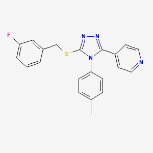 3-[(3-Fluorophenyl)methylthio]-4-(4-methylphenyl)-5-(4-pyridyl)-1,2,4-triazole - 