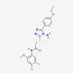 2-[4-amino-5-(4-ethoxyphenyl)(1,2,4-triazol-3-ylthio)]-N-(4-chloro-2-methoxy-5-methylphenyl)acetamide - 