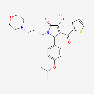 3-hydroxy-1-[3-(morpholin-4-yl)propyl]-5-[4-(propan-2-yloxy)phenyl]-4-(thiophen-2-ylcarbonyl)-1,5-dihydro-2H-pyrrol-2-one - 