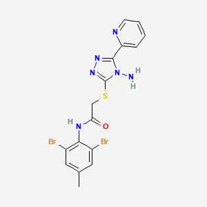2-(4-amino-5-(2-pyridyl)(1,2,4-triazol-3-ylthio))-N-(2,6-dibromo-4-methylpheny l)acetamide - 
