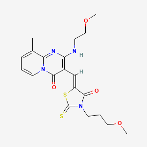 2-[(2-methoxyethyl)amino]-3-{(Z)-[3-(3-methoxypropyl)-4-oxo-2-thioxo-1,3-thiazolidin-5-ylidene]methyl}-9-methyl-4H-pyrido[1,2-a]pyrimidin-4-one - 