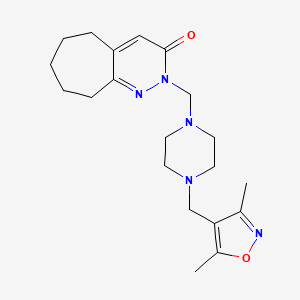 2-({4-[(3,5-dimethyl-1,2-oxazol-4-yl)methyl]piperazin-1-yl}methyl)-2,5,6,7,8,9-hexahydro-3H-cyclohepta[c]pyridazin-3-one - 