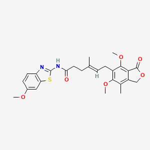 (E)-6-(4,6-dimethoxy-7-methyl-3-oxo-1,3-dihydroisobenzofuran-5-yl)-N-(6-methoxybenzo[d]thiazol-2-yl)-4-methylhex-4-enamide - 