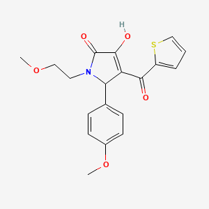 (4E)-4-[hydroxy(thiophen-2-yl)methylidene]-1-(2-methoxyethyl)-5-(4-methoxyphenyl)pyrrolidine-2,3-dione - 