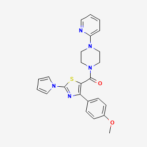 [4-(4-methoxyphenyl)-2-(1H-pyrrol-1-yl)-1,3-thiazol-5-yl][4-(pyridin-2-yl)piperazin-1-yl]methanone - 