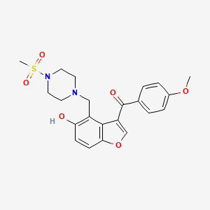 (5-Hydroxy-4-{[4-(methylsulfonyl)piperazin-1-yl]methyl}-1-benzofuran-3-yl)(4-methoxyphenyl)methanone - 