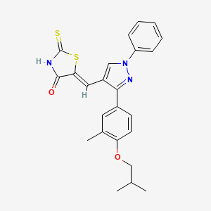 (5Z)-5-({3-[3-methyl-4-(2-methylpropoxy)phenyl]-1-phenyl-1H-pyrazol-4-yl}methylidene)-2-thioxo-1,3-thiazolidin-4-one - 