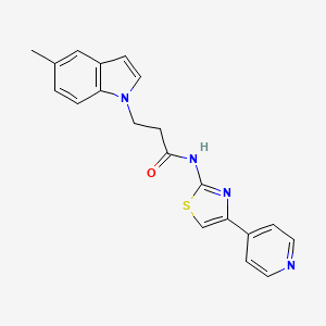 3-(5-methyl-1H-indol-1-yl)-N-(4-(pyridin-4-yl)thiazol-2-yl)propanamide - 