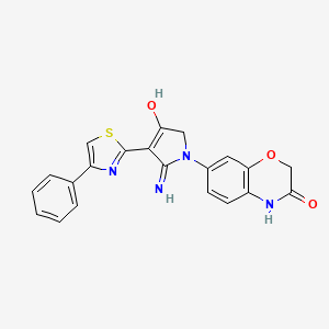 5-amino-1-(3-hydroxy-2H-1,4-benzoxazin-7-yl)-4-(4-phenyl-1,3-thiazol-2-yl)-1,2-dihydro-3H-pyrrol-3-one - 