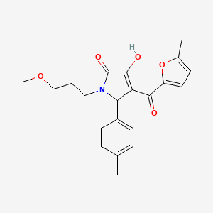 (4E)-4-[hydroxy(5-methylfuran-2-yl)methylidene]-1-(3-methoxypropyl)-5-(4-methylphenyl)pyrrolidine-2,3-dione - 