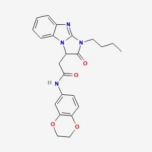 2-(1-butyl-2-oxo-2,3-dihydro-1H-imidazo[1,2-a]benzimidazol-3-yl)-N-(2,3-dihydro-1,4-benzodioxin-6-yl)acetamide - 