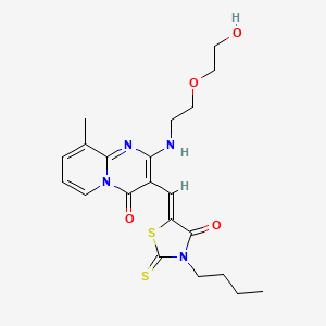 3-[(Z)-(3-butyl-4-oxo-2-thioxo-1,3-thiazolidin-5-ylidene)methyl]-2-{[2-(2-hydroxyethoxy)ethyl]amino}-9-methyl-4H-pyrido[1,2-a]pyrimidin-4-one - 