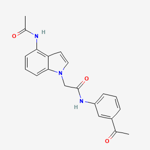 2-[4-(acetylamino)-1H-indol-1-yl]-N-(3-acetylphenyl)acetamide - 