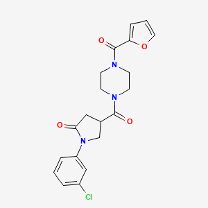 1-(3-Chlorophenyl)-4-{[4-(furan-2-ylcarbonyl)piperazin-1-yl]carbonyl}pyrrolidin-2-one - 
