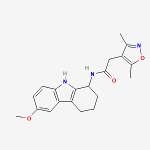 2-(3,5-dimethyl-1,2-oxazol-4-yl)-N-(6-methoxy-2,3,4,9-tetrahydro-1H-carbazol-1-yl)acetamide - 