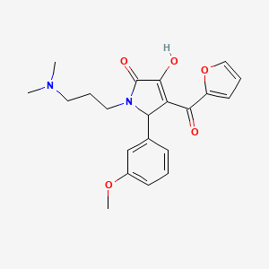 (4E)-1-[3-(dimethylamino)propyl]-4-[furan-2-yl(hydroxy)methylidene]-5-(3-methoxyphenyl)pyrrolidine-2,3-dione - 