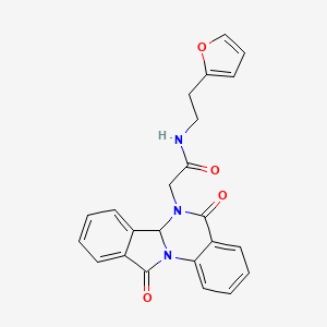 2-(5,11-dioxo-6a,11-dihydroisoindolo[2,1-a]quinazolin-6(5H)-yl)-N-[2-(furan-2-yl)ethyl]acetamide - 