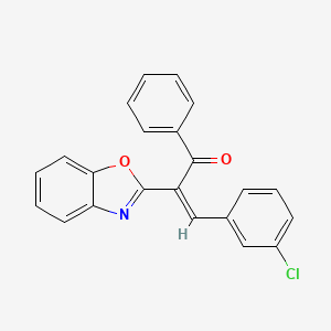 (2Z)-2-(1,3-benzoxazol-2-yl)-3-(3-chlorophenyl)-1-phenylprop-2-en-1-one - 