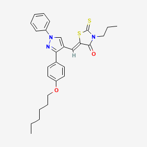 (5Z)-5-({3-[4-(hexyloxy)phenyl]-1-phenyl-1H-pyrazol-4-yl}methylidene)-3-propyl-2-thioxo-1,3-thiazolidin-4-one - 