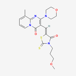 3-{(Z)-[3-(3-methoxypropyl)-4-oxo-2-thioxo-1,3-thiazolidin-5-ylidene]methyl}-9-methyl-2-(morpholin-4-yl)-4H-pyrido[1,2-a]pyrimidin-4-one - 