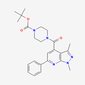 tert-butyl 4-[(1,3-dimethyl-6-phenyl-1H-pyrazolo[3,4-b]pyridin-4-yl)carbonyl]piperazine-1-carboxylate - 