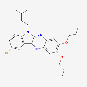 2-Bromo-5-(3-methylbutyl)-8,9-dipropoxyindolo[2,3-b]quinoxaline - 