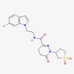 N-[2-(6-chloro-1H-indol-1-yl)ethyl]-1-(1,1-dioxidotetrahydrothiophen-3-yl)-6-oxo-1,4,5,6-tetrahydropyridazine-3-carboxamide - 