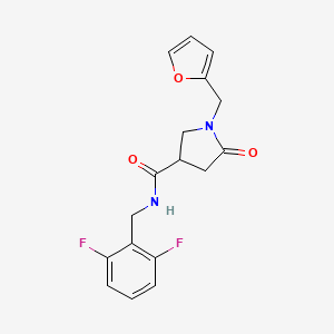 N-(2,6-difluorobenzyl)-1-(furan-2-ylmethyl)-5-oxopyrrolidine-3-carboxamide - 