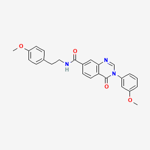 3-(3-methoxyphenyl)-N-[2-(4-methoxyphenyl)ethyl]-4-oxo-3,4-dihydroquinazoline-7-carboxamide - 