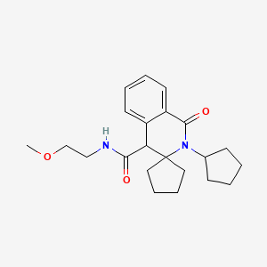 2'-cyclopentyl-N-(2-methoxyethyl)-1'-oxo-1',4'-dihydro-2'H-spiro[cyclopentane-1,3'-isoquinoline]-4'-carboxamide - 