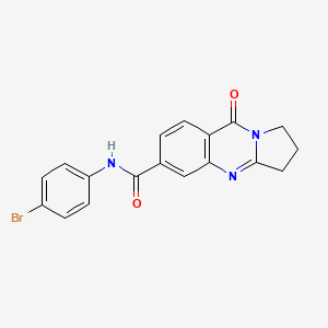 N-(4-bromophenyl)-9-oxo-1,2,3,9-tetrahydropyrrolo[2,1-b]quinazoline-6-carboxamide - 