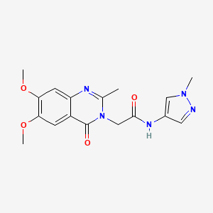 2-(6,7-dimethoxy-2-methyl-4-oxoquinazolin-3(4H)-yl)-N-(1-methyl-1H-pyrazol-4-yl)acetamide - 