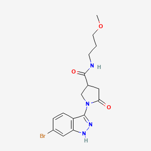 1-(6-bromo-1H-indazol-3-yl)-N-(3-methoxypropyl)-5-oxo-3-pyrrolidinecarboxamide - 