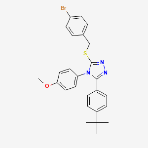 3-[(4-bromobenzyl)sulfanyl]-5-(4-tert-butylphenyl)-4-(4-methoxyphenyl)-4H-1,2,4-triazole - 