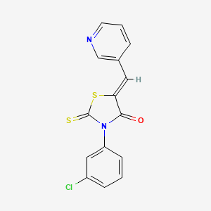 (5Z)-3-(3-chlorophenyl)-5-(pyridin-3-ylmethylidene)-2-thioxo-1,3-thiazolidin-4-one - 